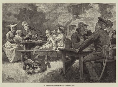 En el Jardín Inglés en Múnich de Alfred Edward Emslie